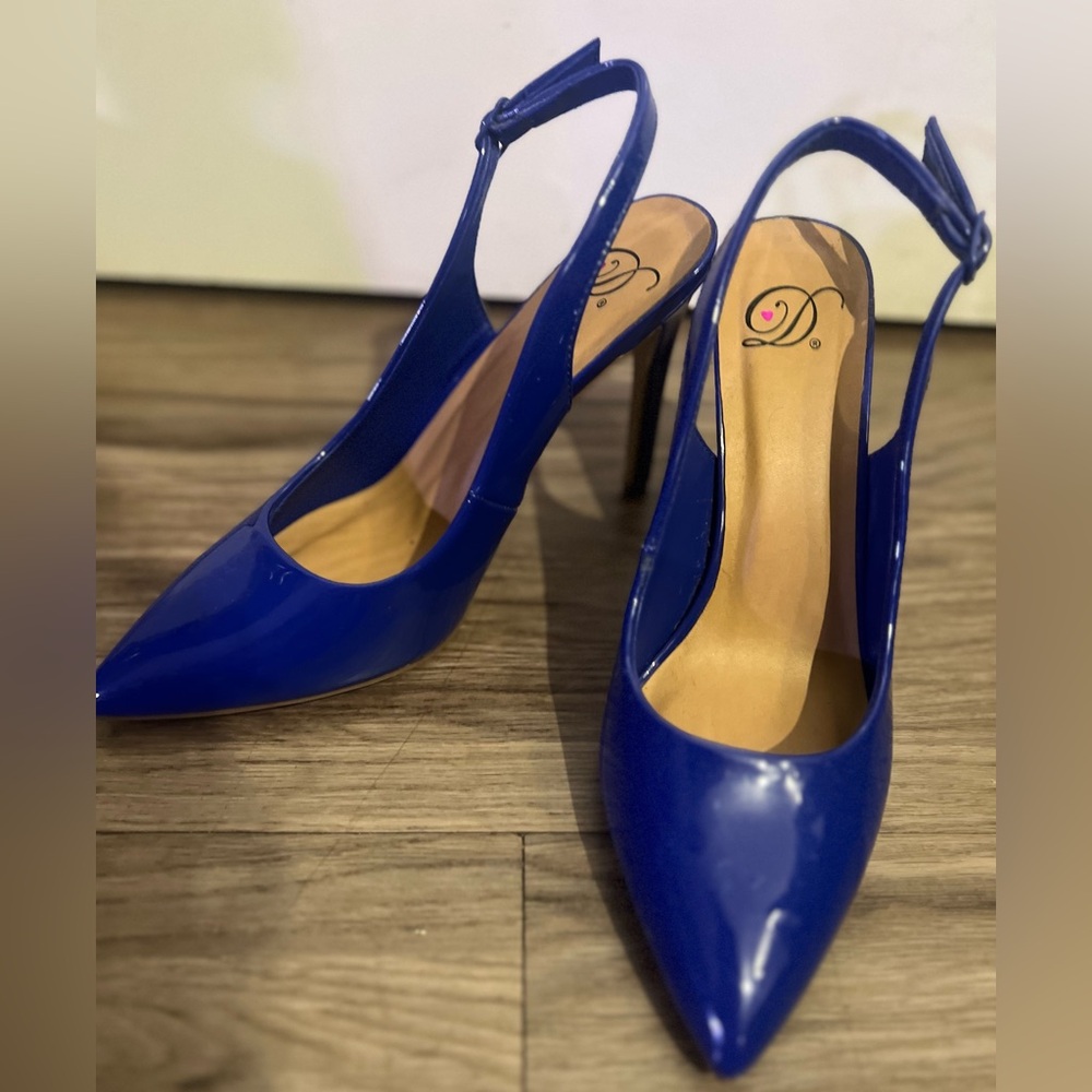 Diva Royal Blue Slingback Heels